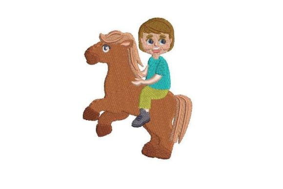 Boy Riding a Pony Embroidery Review
