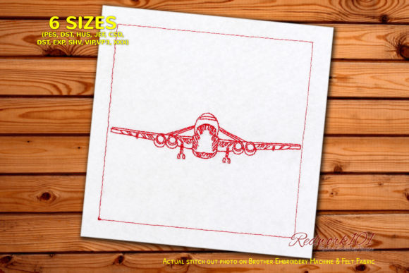 Front View of Airplane Embroidery Review
