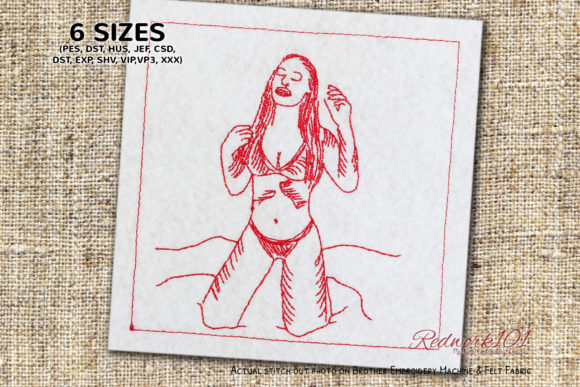 Girl Facing the Sun on the Beach Embroidery Review