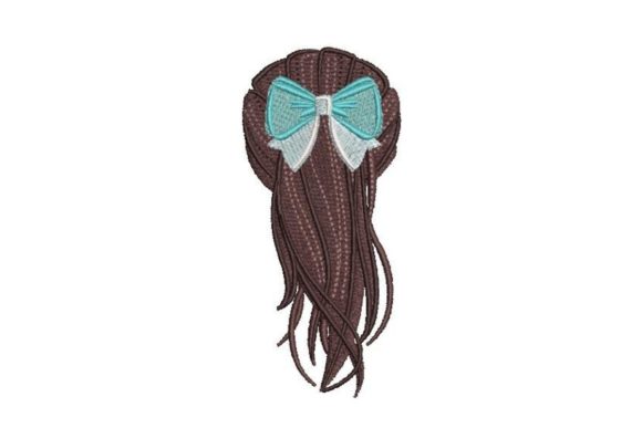 Girl Wearing a Hair Bow Embroidery Design Review