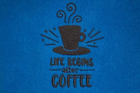 Life Begins After Coffee Embroidery Review
