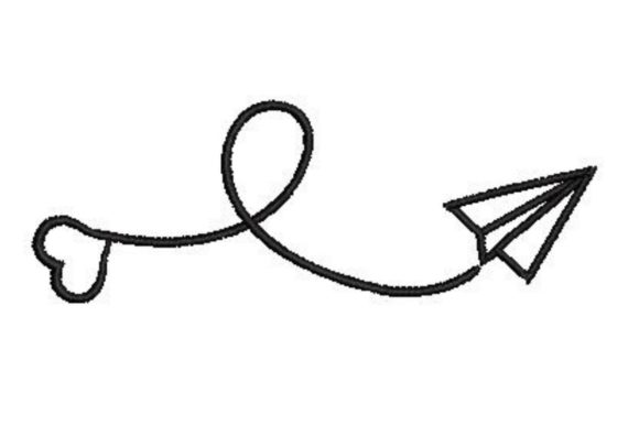 Paper Plane with Heart Embroidery Review