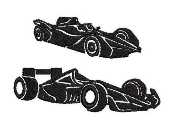 Racing Cars Silhouettes for Holiday Projects