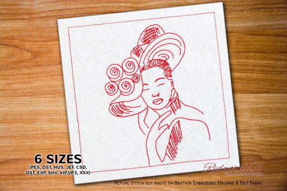 Woman with Floral Hat Embroidery Review